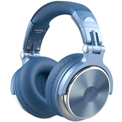 OneOdio Wired Over Ear Headphones Hi-Res Studio Monitor & Mixing DJ Stereo Headsets with 50mm Drivers and 1/4 to 3.5mm Jack for AMP Computer Recording Podcast Keyboard Guitar Laptop - Sky Blue
