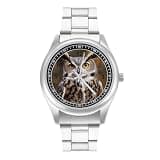 NTVOWPZO Three-Hand Analog Stainless Steel Watches for Men Easy Reader
