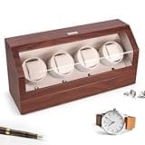 Heiden Watch Winders 4 Watch Winder, Quad Watch Winders for Rolex - Quiet Japanese Motor - No Magnets - Quad Watch Winder for Automatic Watches Rolex