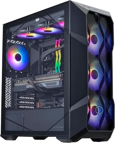 Cooler Master TD5 Pro Gaming PC – AMD RYZEN 7 9800X3D, NVIDIA GeForce RTX 5080 16GB, 32GB DDR5 6000MHz, 2TB Gen4 M.2, Windows 11, MWE Gold 850 V3 PSU, ATX Desktop PC
