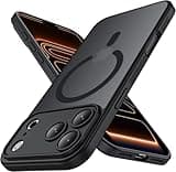 Symcele Designed for iPhone 17 Pro Max Case, Compatible with MagSafe, [Camera Protection] [15FT Military Drop Protection] Shockproof Translucent Matte Anti-Slip Phone Case, 6.9", Black