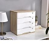 YXEDPBF Solid Wood 4 Drawer File Cabinet with Lock Home Office Lateral Filing Cabinet for Hanging Files Secure Storage Solution