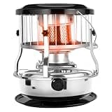 9000 BTU Portable Kerosene Heater, 2-in-1 Non-Electric Radiant Kerosene Stove, 16-21H Long Burn Time Portable Heater Outdoor for Cooking, Camping, Hunting, Emergency Heating (White)