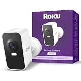 Roku Wireless Battery Security Camera 2025, Indoor/Outdoor Weather‑Resistant 1080p HD with Motion Detection, Two‑Way Audio, Rechargeable, Wi‑Fi (Renewed)