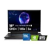 Alienware M18 Gaming Laptop - 18-inch QHD+ 165Hz 3ms Display, Intel Core i7-14700HX, 16GB DDR5 RAM, 1TB SSD, NVIDIA GeForce RTX 4070 8GB GDDR6, Windows 11 Home, Onsite Service - Dark Metallic Moon