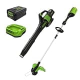 Greenworks 60V Cordless Yard Tool Combo Kit with 4.0Ah Battery & Charger – 13" Dual-Line String Trimmer and 540 CFM Leaf Blower