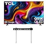 TCL 55" Q51K Q Series Q-LED 4K UHD HDR+ with Google TV Dolby Atmos + DTS Virtual:X, Motion Rate 240, AIPQ Processor, Auto Game Mode, Bluetooth + Free Wall Mount (2025) (Renewed)