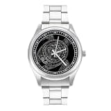 NTVOWPZO Three-Hand Analog Stainless Steel Watches for Men Easy Reader