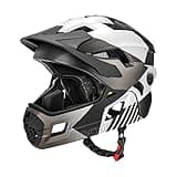 ROCKBROS Kids Bike Helmet Adjustable Detachable Full Face Bike Helmet for Children Bicycle, Skateboard, Scooter, Protective Gear