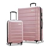 Samsonite Omni 2 Hardside 2 Piece Set - Includes Global Carry-On & Large Checked Suitcases - 360° Dual Spinner Wheels - Integrated TSA Lock & Expansion - Amazon Exclusive - Rose Gold