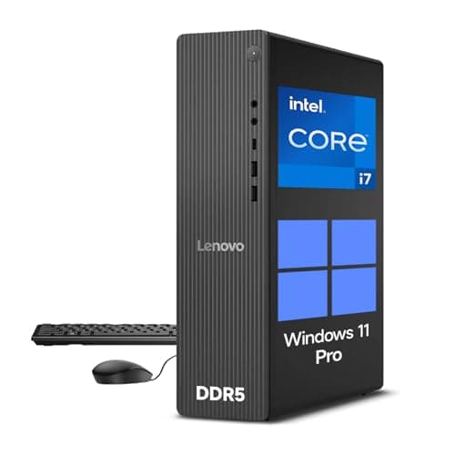 Lenovo Desktop Computer Tower PC, 14th Gen Intel 20-Core i7, Small Form Factor PC Tower Computer Desktop for Business, Gaming&Home Office, Windows 11 Pro | 16GB DDR5 512GB SSD, Ethernet RJ-45, Wi-Fi 6