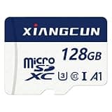 XiANGCUN 128GB Micro SD Card with Adapter, High Speed MicroSDXC Memory Card, U3 V30 A1 C10 Up to 100MB/s, Ideal for Action Cameras, Dash Cams, Drones and 4K Ultra HD Video