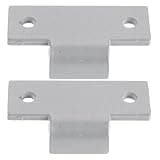ABOOFAN Dust Cover Hinge Brackets Kit for Vinyl Record Player with Metal Construction, Easy Installation and Sturdy Replacement Tabs, Screws, Washers, and Nuts for Studio Repair