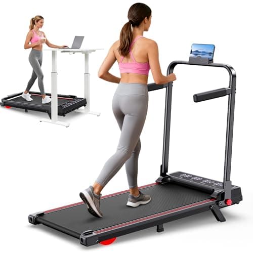 Walking Pad Treadmill for Home Small, 3-in-1 Walking Pad with Handle Bar, 9% Incline Under Desk Treadmill with 300lbs Capacity(XL)