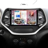 [4+128G] Upgrade Radio for Jeep Cherokee 2014-2017: NHOPEEW 10.1 inch Android IPS Incell Touchscreen Stereo - Wireless Carplay and Android Auto, 5G/WiFi, GPS, BT5.0, Custom Homepage + Backup Camera