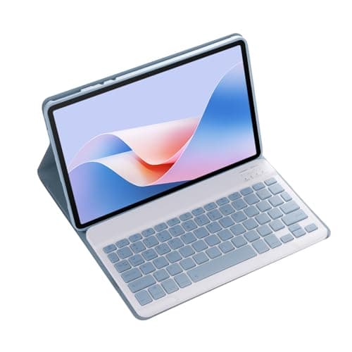 Detachable Wireless Bluetooth Touchpad Keyboard Case for Honor Pad X9 11.5-inch 2023, Folio Case with Mouse (Blue Case,Standard Keyboard)