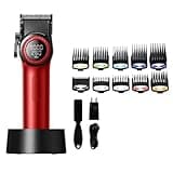 DAXXIN Hair Cutting Tool, Hair Trimmer Cordless Hair Cutting Machine Professional Barber 9000 RPM Haircut Electric Trimmer for Men(Red)