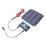 Zunate 20W Monocrystalline Solar Panel with MPPT Charge Controller, Solar Charger for Camping, RV, Boat Battery Charging