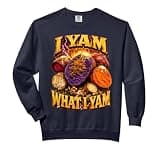 I Yam What I Yam Bootleg Meme Ube Pun Purple Yam Dad Joke Comfort Colors Adult Sweatshirt