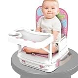 Booster Seat, Folding Feeding Highchair, Easy to Clean Dining Chair, Comfortable Portable Seat for Meals and Playtime, Travel, Kitchen, Home, Boys, Girls