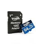 64GB Micro SDHC Card with SD Adapter, A1 Micro SD Card up to 100 MB/s for Android Smartphones and Tablets, UHS-I, Class 10, U3, Black