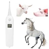 Pet Veterinary Thermometer Veterinary LCD Display Digital Thermometer for Horses and Livestock Electronic Pigs Cattle Sheep Dogs Horse Temperature Tester for Livestock
