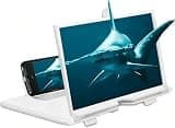 12 Inch 3D HD Phone Screen Magnifier Holder for Smartphone(White 12’’)