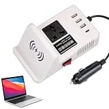 Vehicle Inverter | 200W Voltage Converter | Automotive Inverter, Voltage Converter, 3 Fast Charging USB Ports, Car Plug for Mobile Phone, Tablet