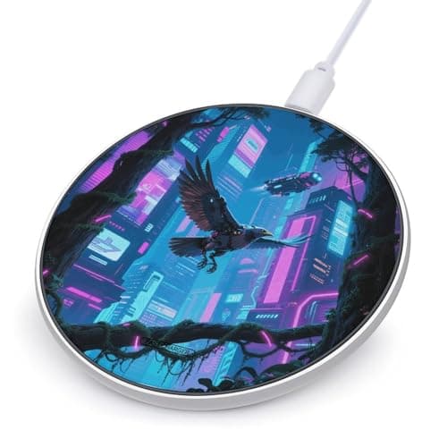 Giant Flying Mechanical Bird Wireless Charger with USB Cable,Aluminum Alloy Frame 10W Max Compatible Fast Wireless Charging Pad- 3.2ft Cable Included for Travel Home Office Desk