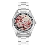 FodPand Mens Stainless Steel 3-Hand Analog Watch Easy Reader 40mm Dial