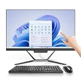 PTZZHEDM 23.8" All-in-One Business Desktop Computer, i7-4600M,16GB RAM,512GB SSD,Windows 10 Pro,Webcam,Touchscreen,Mouse,Keyboard,WiFi,Bluetooth