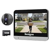 Peephole Camera for Apartment Door, 2K Peephole Doorbell Camera with 4.3" Color Monitor, 8000mAh Battery, 64GB SD Card, Two-Way Talk, AI Motion Alerts, 170° Wide Angle Door Camera for Home Security