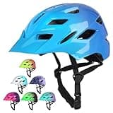 Kids Bike Helmet,Bavilk Kids Boys Girls Bike Helmets with LED Light Detachable Visor Children Youth Teen Multi-Sport for Skating Cycling Scooter Skateboard Adjustable & Lightweight 19.7"-22.4"