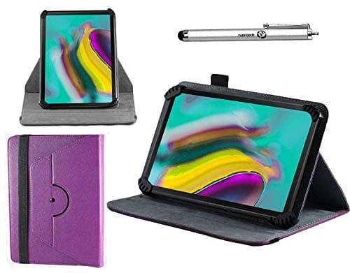 Navitech Purple Case with 360 Rotational Stand & Stylus Compatible with The Samsung Galaxy Tab A T510N 10.1"