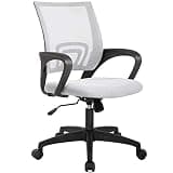 BestOffice Ergonomic Office Chair | Mid-Back Swivel Desk Chair | White