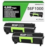 56F1000 Toner Cartridge Compatible for Lexmark 56F1000 Black Toner Cartridge for MS321 MX321,MX421 MX521 MX522 MX622 MS421 MS521 MS621 MS622 Laser Printer High Yield 6,000 Pages(2 Black)