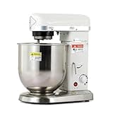 GSHSHOU Countertop Electric Mixer Stainless Steel Stand Mixer Pizza Bakery 500W Spiral Mixer 5L/7L/10L Litre Vertical Mixer for Restaurant Food Shop Bakery Pizza 7L