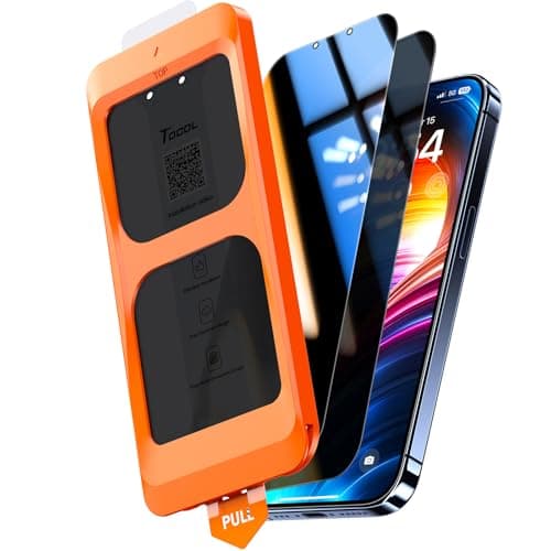TOCOL for iPhone 13 Pro Max / 14 Plus Privacy Screen Protector True 25°Anti Spy 9H+ Hardness Tempered Glass Full Coverage Screen Protector Easy Installation 2 Pack