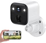 SUJTKZL Security Cameras Wireless Outdoor, Battery Powered WiFi Camera for Home Security, 2K Color Night Vision, AI Motion Detection, IP65 Waterproof, 2-Way Audio, Spotlight & Siren, Cloud/SD Storage