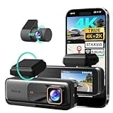 BOTSLAB 4K Dash Cam Front and Rear, 170° Ultra Wide 4K+2K Dashcam with ADAS, Night Vision, 24/7 Parking Mode, IMX415 STARVIS Sensor, WDR, 5.8GHz WiFi, Built-in GPS, Loop Recording (No SD Card)
