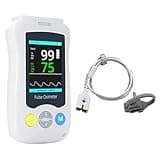 Manhero Continuous Pulse Oximeter Fingertip for Baby, Medical Grade Accuracy Oximeters Handheld Fast Spo2 Reading Kids Overnight Pulse Oximeters Pediatric Pulse Oxi with Heart Rate and Alarm, Grey