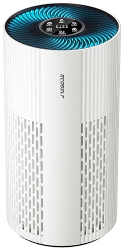 Air Purifiers for Home Large Room Up to 1500 Ft² with True HEPA Filter, 20dB Sleep Mode, 360° Air Intake & Outlet, HAP604, Ivory White