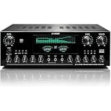 220V 7.1-Channel Stereo Audio Amplifier/Home Theater Receiver; Adjustable Volume; for Home, Karaoke, and Cinema Speaker