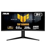 ASUS TUF Gaming 34” 1440P Ultrawide Curved Monitor (VG34WQML5A) - 250Hz, 0.5ms, FastIPS, FreeSync Premium, Extreme Low Motion Blur, DisplayHDR400, 95% DCI-P3, DisplayWidget, Gaming AI, 3 yr Warranty