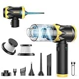 Mr.ego Car Vacuum Portable Cordless, 22000Pa High-Power Suction Handheld Vacuum & Air Duster with Brushless Motor, Multi-Nozzles, Washable Filter & Type-C Charging for Car, Home, Office, Pet Hair