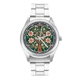 NTVOWPZO Three-Hand Analog Stainless Steel Watches for Men Easy Reader
