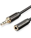 FosPower 3.5mm Male to 3.5mm Female Stereo Audio Extension Cable Adapter [24K Gold Plated Connectors] for Apple, Samsung, Motorola, HTC, Nokia, LG, Sony & More - 6 ft