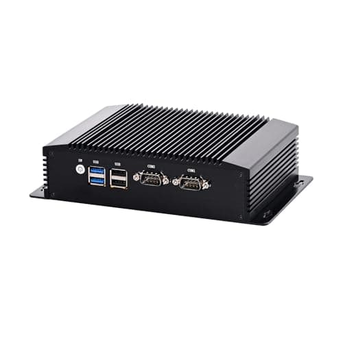 ANDAQI Fanless Industrial Computer, IPC, Mini PC, 95 Alder Lake-N, IM12, 2 x USB2.0, 2 x USB3.0, 2 x COM, 2 x LAN, DP, 2 x HDMI, 8G RAM 128G SSD