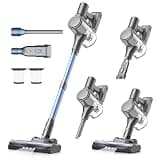 Zefiro Cordless Vacuum Cleaner for Home,450W /40Kpa 50Mins Stick Vacuum,Anti-Tangle 1.5L Dust Cup, Rechargeable Wireless Handheld Vacuum for Pet Hair/Carpet/Floor