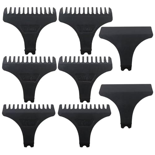 vozpfui Limit Comb Suitable for This 31mm Size Blade, Pack of 8, Black Comb Guide 1MM 2MM 3MM Guides Set for T9 Series Shaver